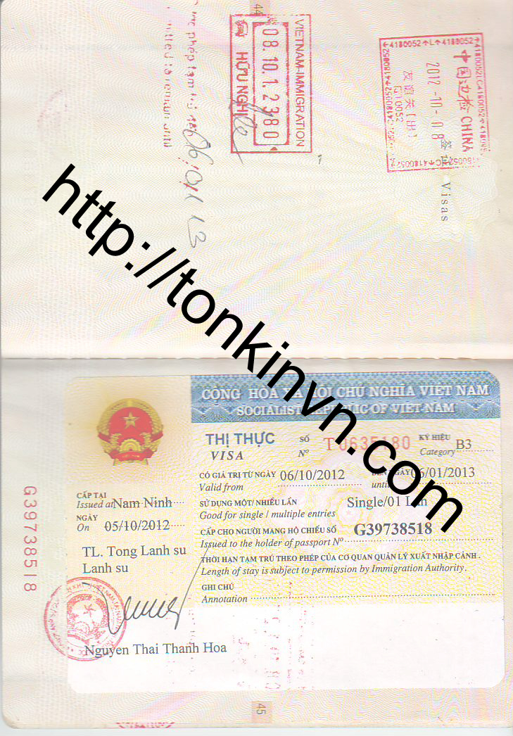gia hạn visa cho người Trung Quốc tại Việt Nam